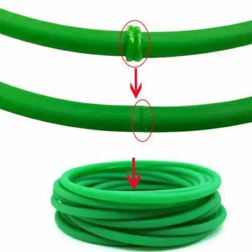 Courroie d'entraînement Ureabsolf ronde, surface rugueuse verte, diamètre 2mm, 3mm, 4mm, 5mm, 6mm, 8