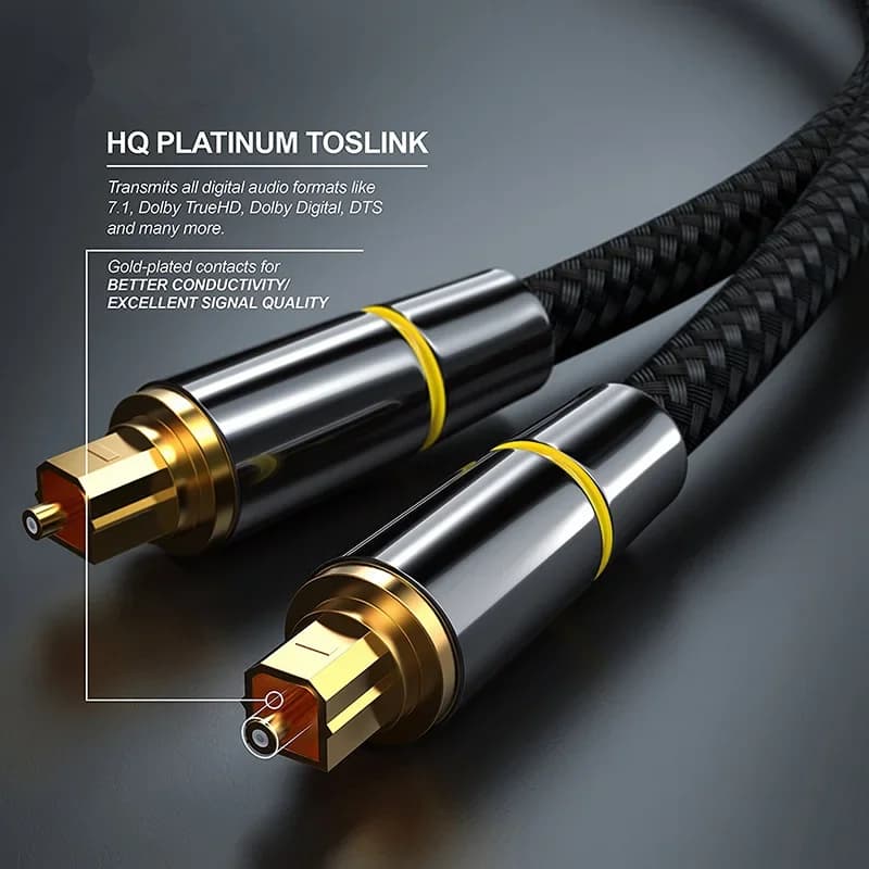 Câble Audio optique câble à fibres optiques numérique Toslink 1m 5m 10m câble Coaxial SPDIF pour amp