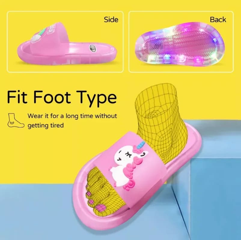 Pantoufles pour enfants garçons et filles, chaussures imprimées d'animaux licorne de dessin animé, c