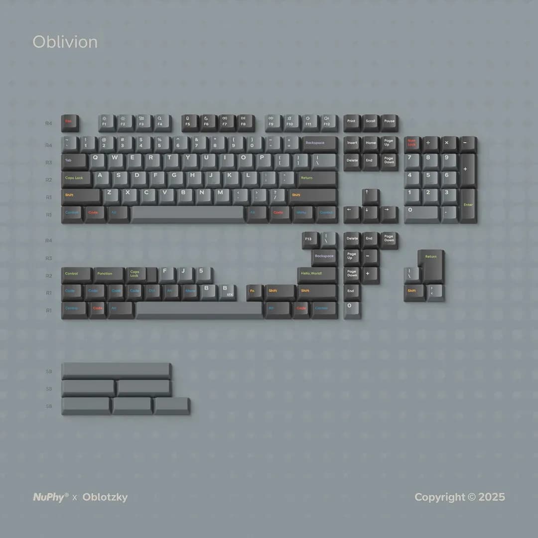 NuPhy ®   x Oblotzky Oblivion Berry Profile Dye-sub PBT Keycaps