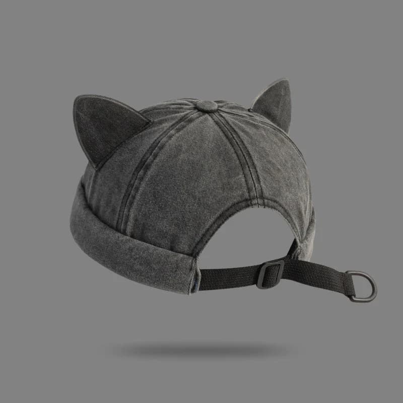 Nouveau Style coréen oreilles de chat femme chapeau rétro hommes femmes réglable Docker casquette à 