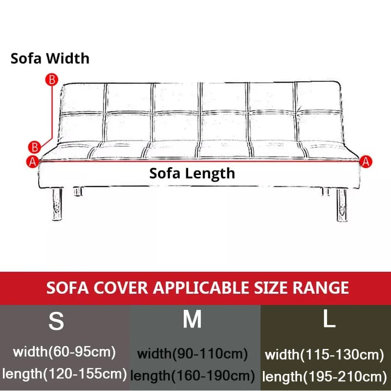 Housse de canapé-lit jacquard imperméable tout compris, housses de canapé futon extensibles, protect