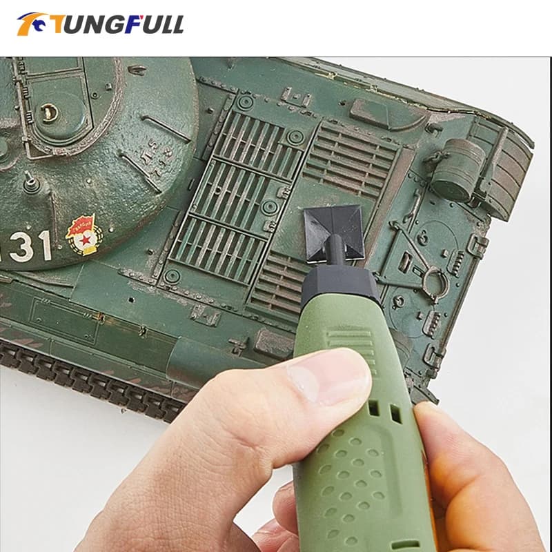 Mini stylo ponceuse modèle militaire, polisseuse d'angle rond, meuleuse, outil de polissage, Gundam,
