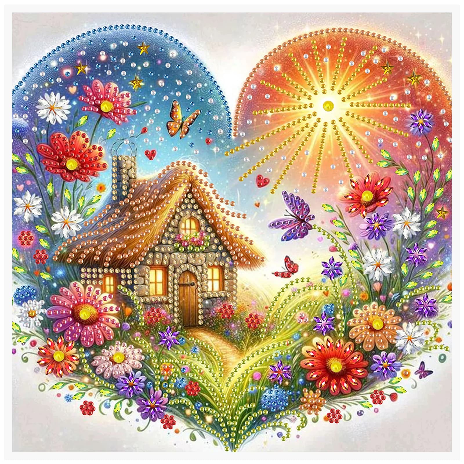 Kit de peinture diamant 5D à faire soi-même, décoration de petite maison, perceuse extraterrestre, m