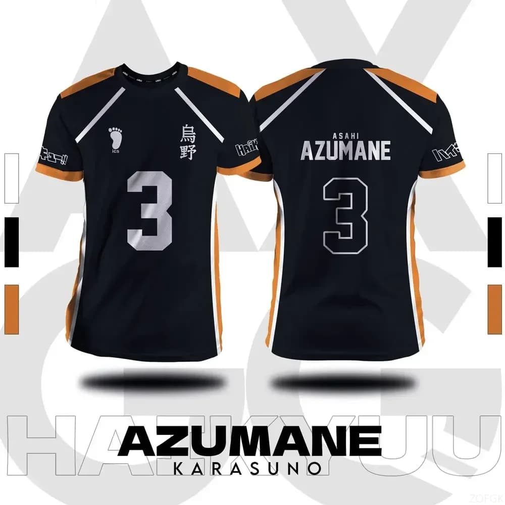 Haikyuu Fukurodani Hinata dessin animé Cosplay hommes maillot été à manches courtes enfants t-shirt 