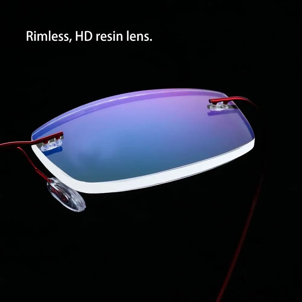 Lunettes de lecture sans monture en titane à mémoire de forme pour hommes et femmes, ultralégères, p