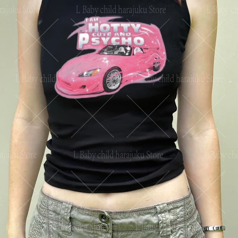 Camisole de voiture rose vif pour femme, haut court amincissant, débardeurs en fibre assortis, haut 