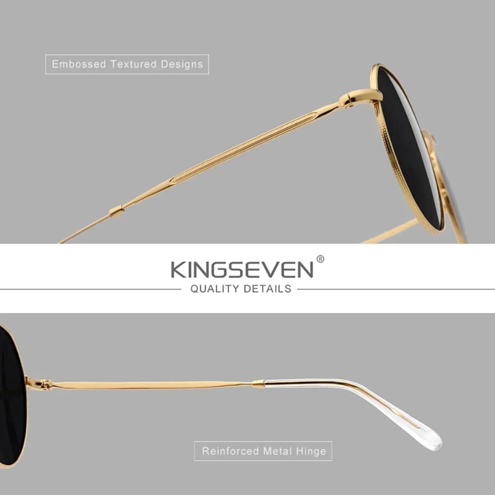 KINGSEVEN – lunettes de soleil polarisées pour hommes et femmes, monture hexagonale fine, à la mode,