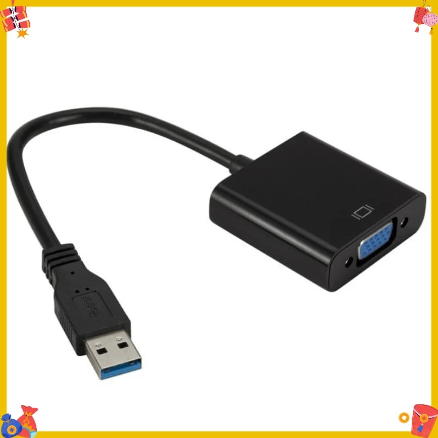 Adaptateur USB vers VGA, convertisseur USB 3.0/2.0 vers VGA, câble vidéo multi-affichage 1080P pour