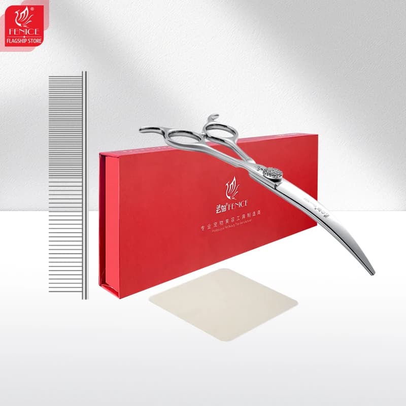Fenice Professional Ciseaux incurvés super grands 6,5/7,5 pouces 45 °    Ciseaux incurvés pour coupe