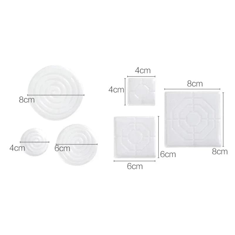 Tapis antidérapant Transparent en Silicone pour meubles, 4 pièces, pour Table, canapé, Patch adhésif
