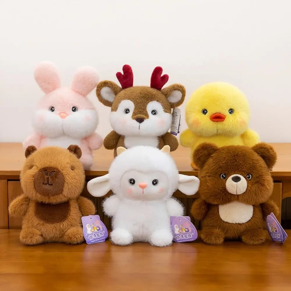 Mignon 16 cm peluche compagnon poupée Capybara éléphant peluche oreiller ours en peluche Animal en p