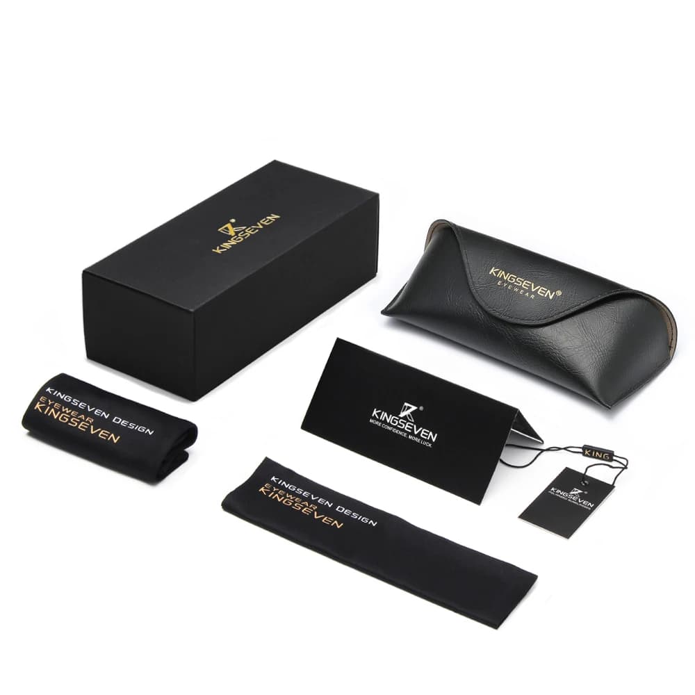 KINGSEVEN Lunettes de soleil aviateur sans monture pour hommes et femmes, classiques, polarisées UV4