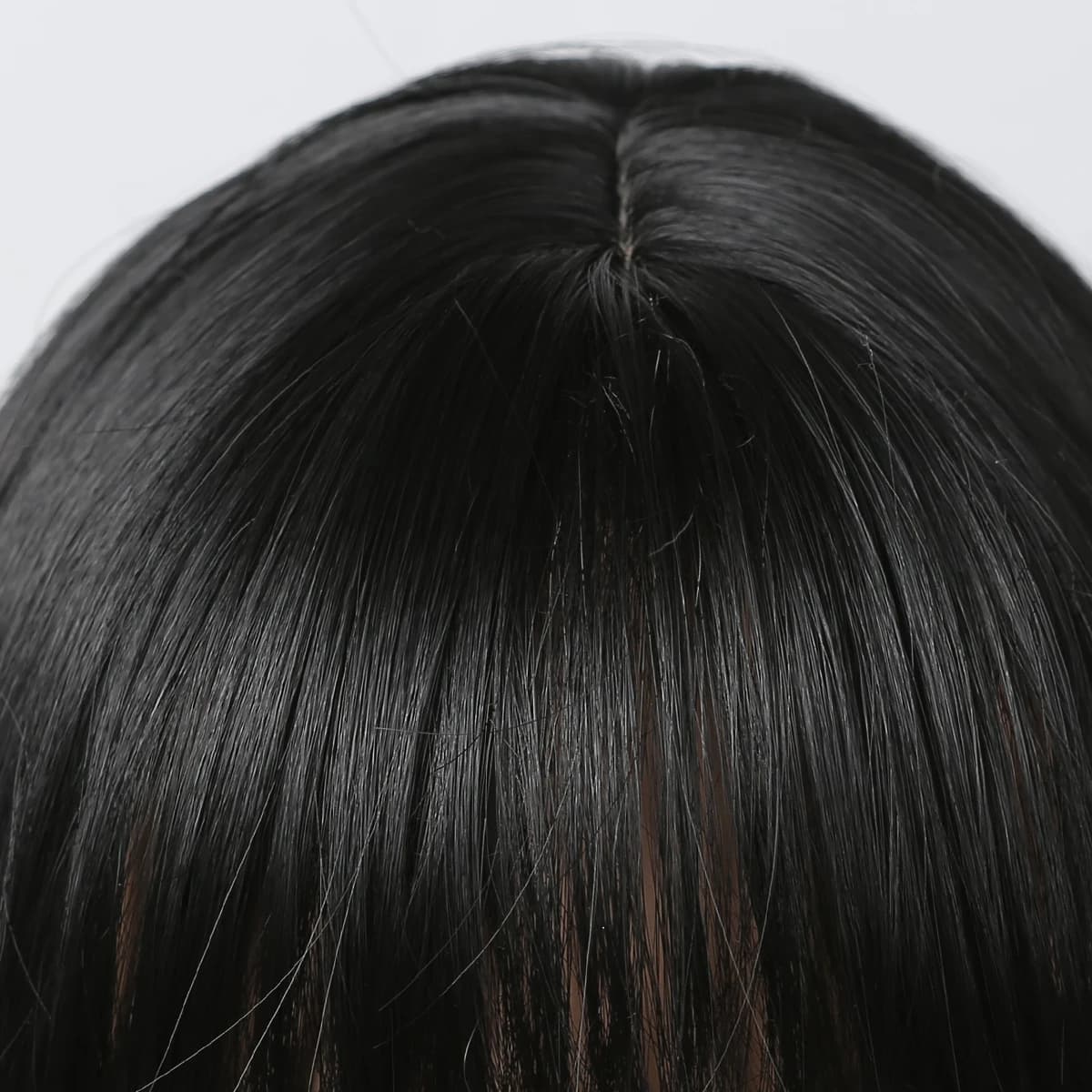 EASIHAIR – perruques synthétiques longues et lisses avec frange, perruques noires de fête Cosplay Lo