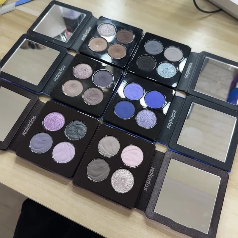 Kaleidos maquillage paillettes fard à paupières Palette 4 couleurs haute pigmentation miroitant Mono