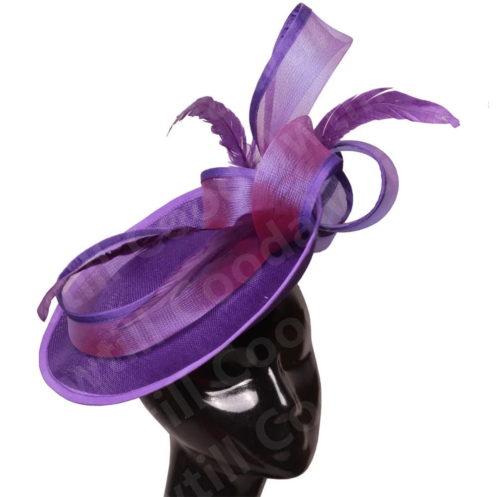 Mariée mariage maille fascinateurs église chapeau dames femmes Derby grand fascinateur chapeaux fête