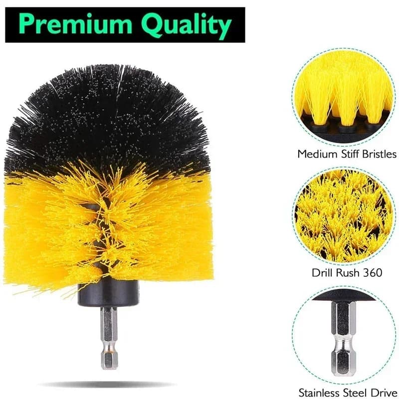Kit de tête de perceuse électrique, fixation, brosse à récurer électrique pour tapis, salle de bains