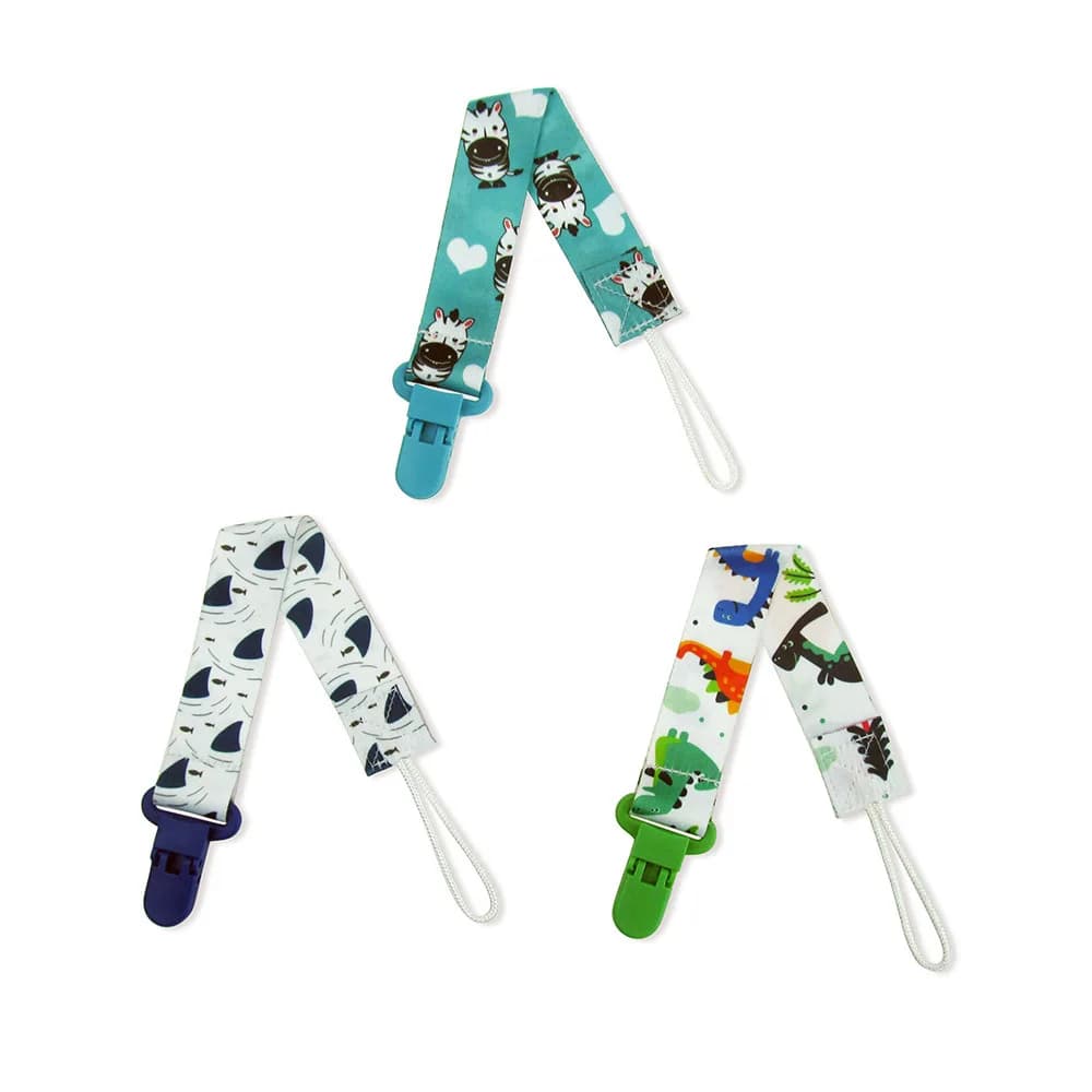 Chaîne bébé sucette factice pince 3 pièces/ensemble personnalisé attache-sucette porte-mamelon pour 