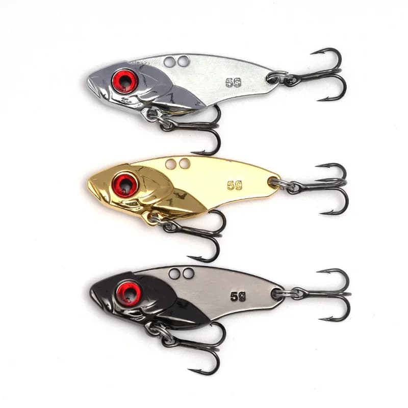OUTKIT VIB cuillère leurre de pêche 3.5-7g métal Spinner appât de pêche manivelle basse appâts durs 