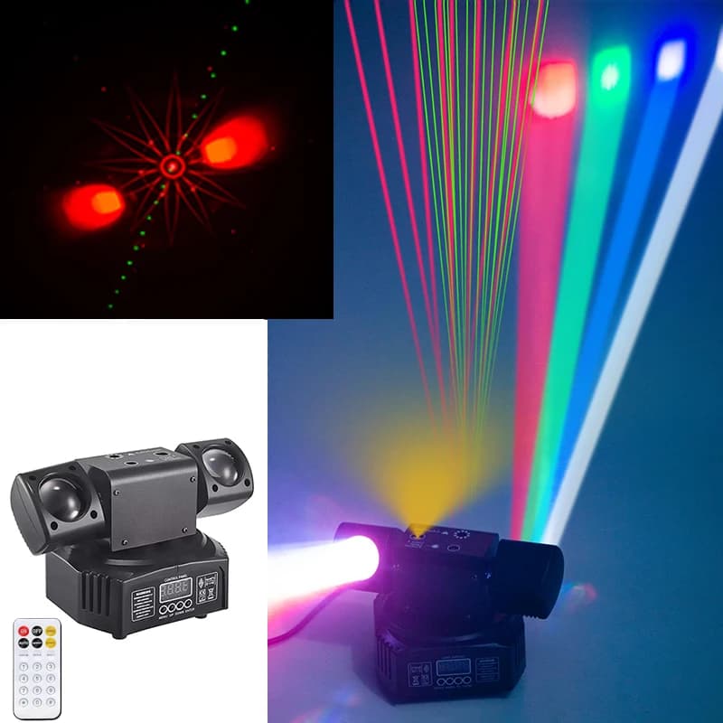 DJ tête mobile lumière LED DMX Disco faisceau Laser stroboscopique 3in1 effets éclairage de scène av