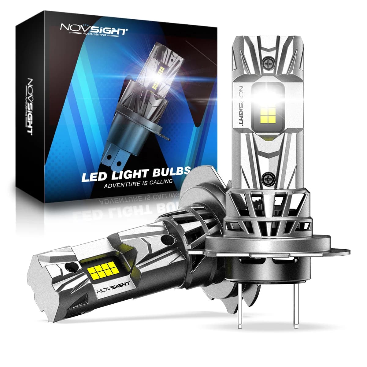 NOVSIGHT H7 LED H11 H8 H9 9005 HB3 9006 HB4 Led H4 ampoules de phares de voiture 70W 18000LM H7 Canb