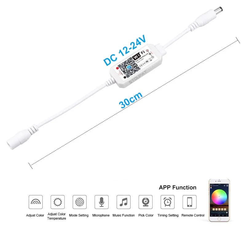 Magic Home Wifi LED variateur de contrôle APP commande vocale pour bande lumineuse LED monochrome fo