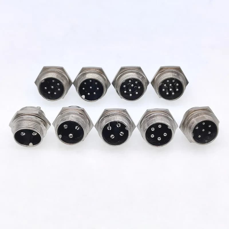 Connecteur circulaire mâle GX16 5/8' 2, 3, 4, 5, 6, 7, 8, 9, 10 broches, diamètre 16mm L73 RS765 DF1