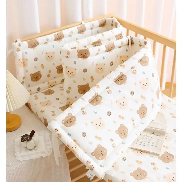 Pare-chocs de berceau doux et pur pour lit de bébé, bandes Anti-Collision pour lit de bébé, couvertu