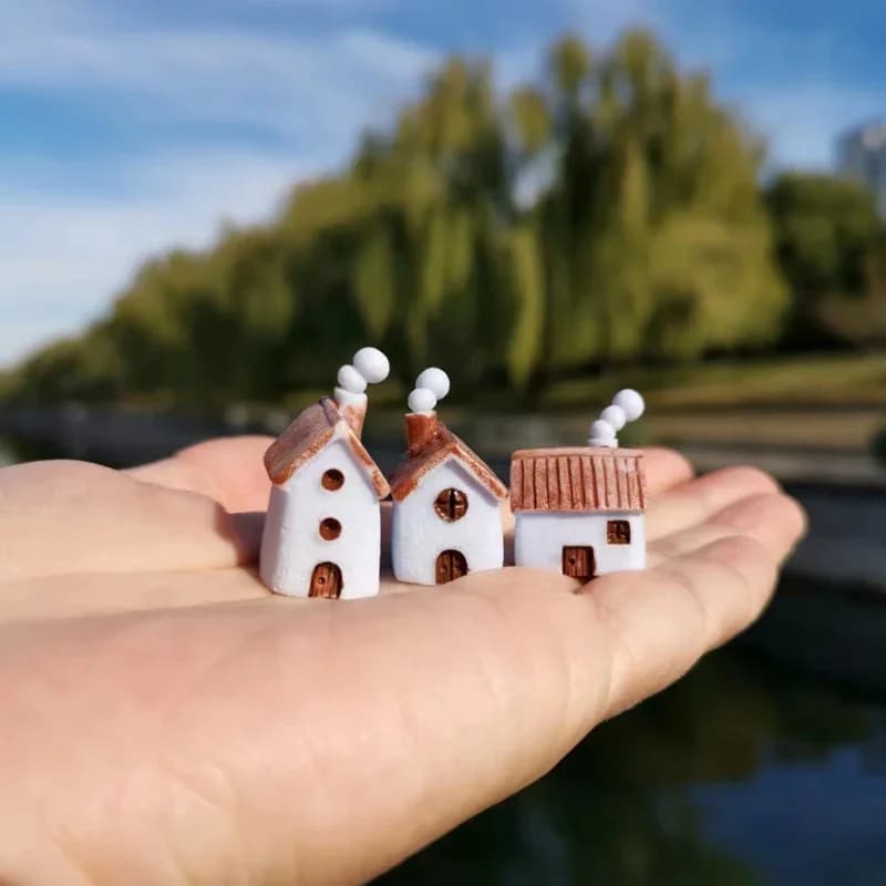 9 pièces * ^ * nouveauté * ^ */petite maison/cottage miniature/versable/mignon/jardin féerique/gnome