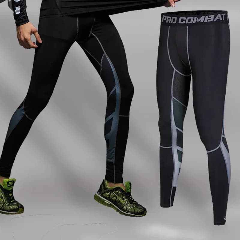 JjRash Guard-Leggings de compression en lyJean-pour hommes, pantalons de sport, collants de fitness,