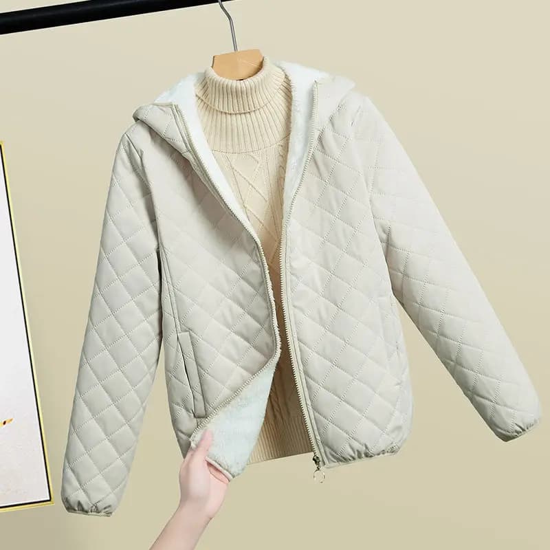 Nouvelle Veste Courte en Coton pour Femme Automne Hiver 2026 – Parka Légère et Chaude en Polaire Épa