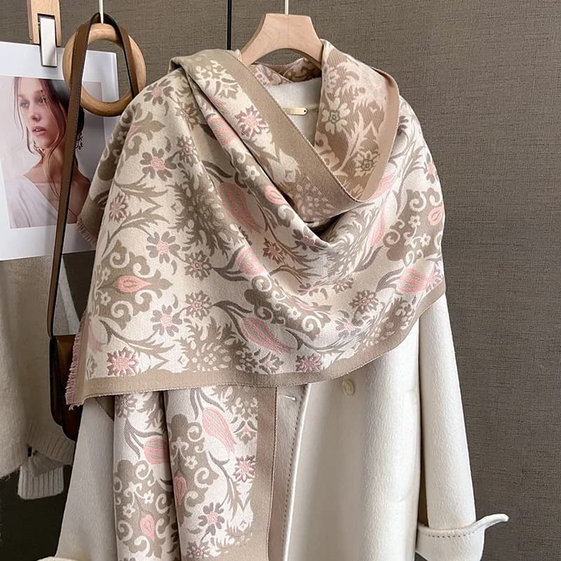 Écharpe chaude en cachemire pour femmes, couverture Pashmina de luxe, châle épais, foulard à la mode