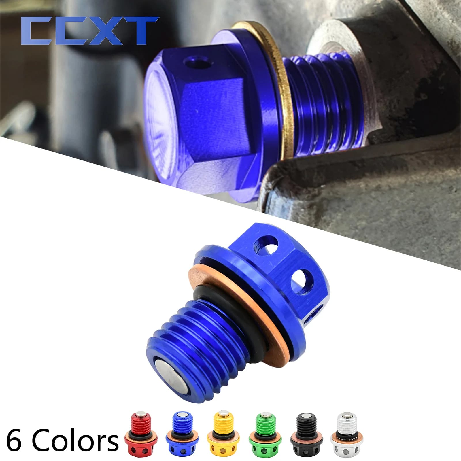 Bouchon de vidange d'huile magnétique CNC pour moto M12xP1.5, vis à boulon pour Yamaha MT YZ250 YZ25