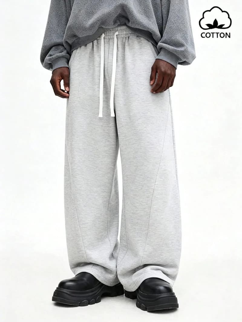 Pantalon de survêtement décontracté avec cordon de serrage, jogging chiné, pantalon de salon décontr