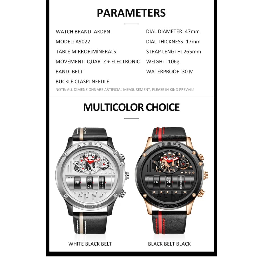 Montre à Quartz électronique de luxe pour hommes montres d'affaires hommes créatifs montre-bracelet 