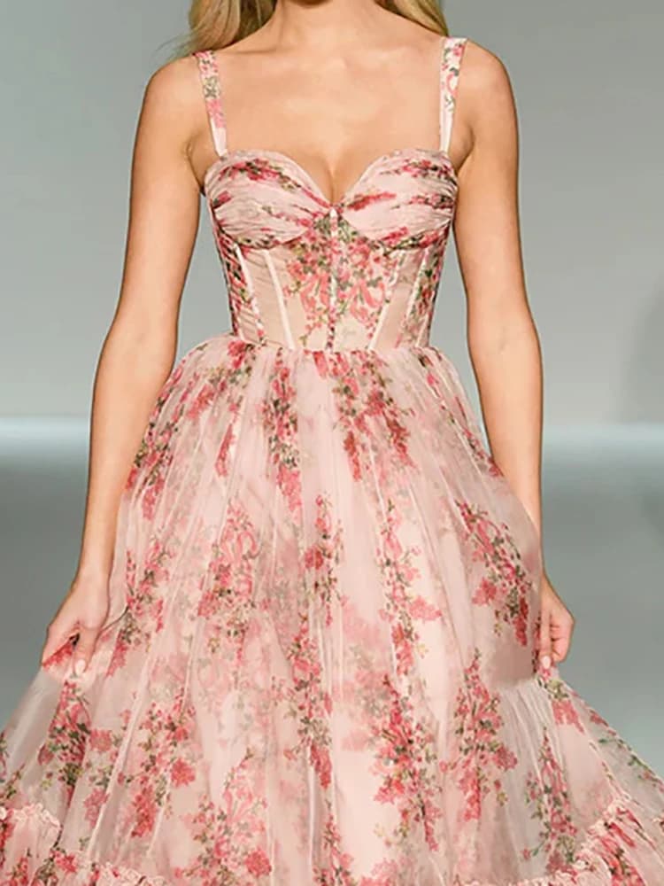 Robe longue décontractée sans manches à col en V pour femme, sexy, dos nu, imprimée, coupe ajustée, 