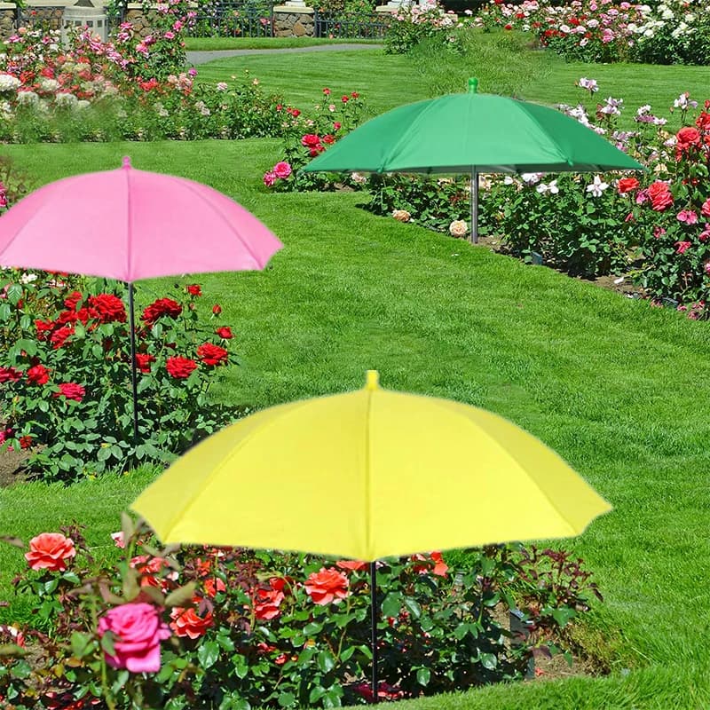 Paquet de 3 parapluies pour plantes améliorées pour plantes d'extérieur, parapluie d'ombrage de jard