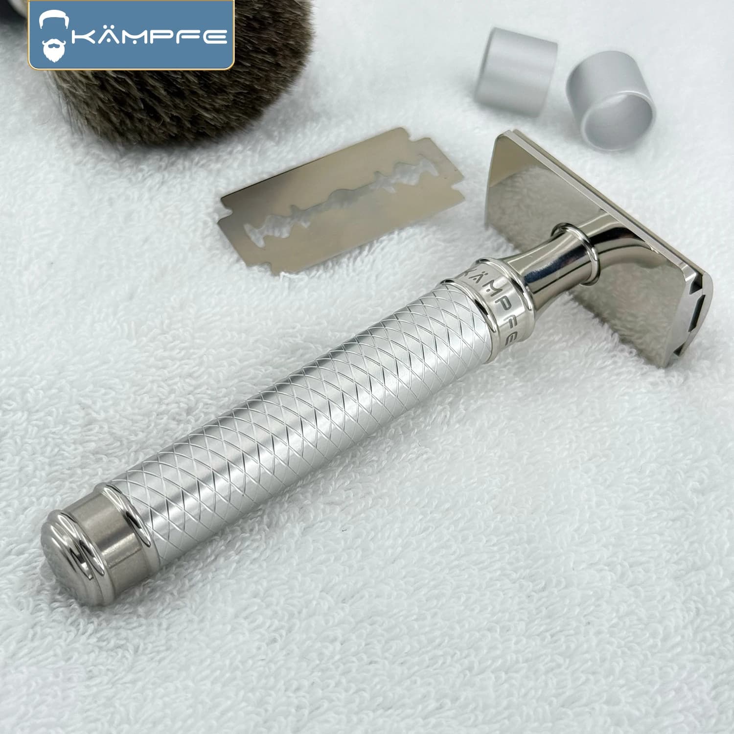Tête de rasoir de sécurité en titane KAMPFE pour homme - Outil de toilettage à glissement fluide, ca