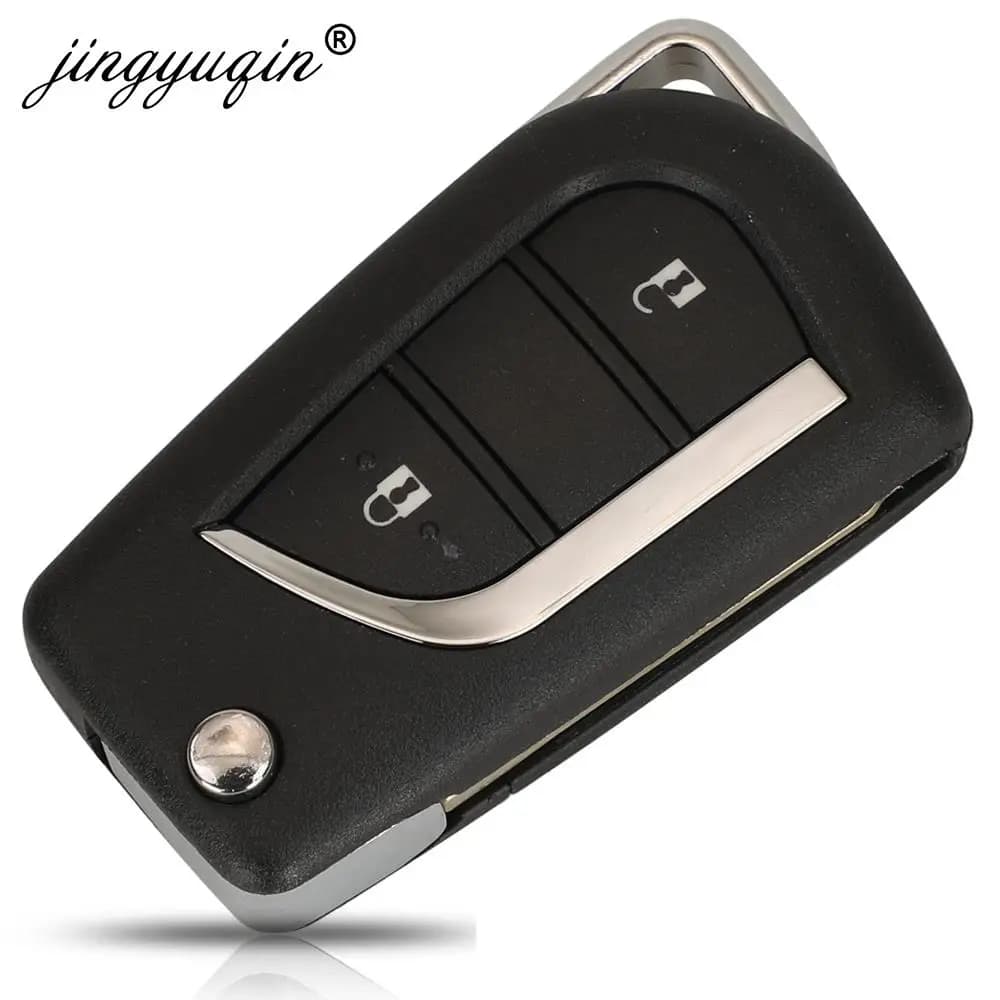 Clé à distance rabattable jingyuqin 89070-0KB40 BA2TA 2BTN 433MHz avec puce H-8A pour Toyota Hilux Y