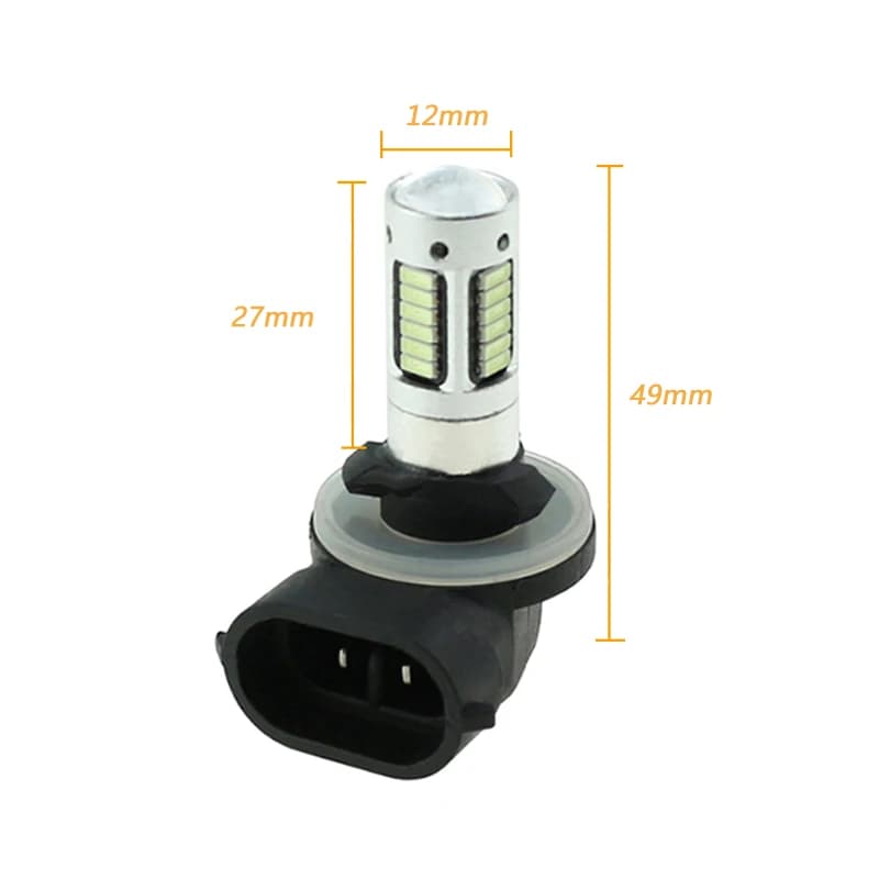 2 pièces 881 H27W/2 ampoules de voiture LED haute puissance H27 Auto LED antibrouillard DRL feux diu