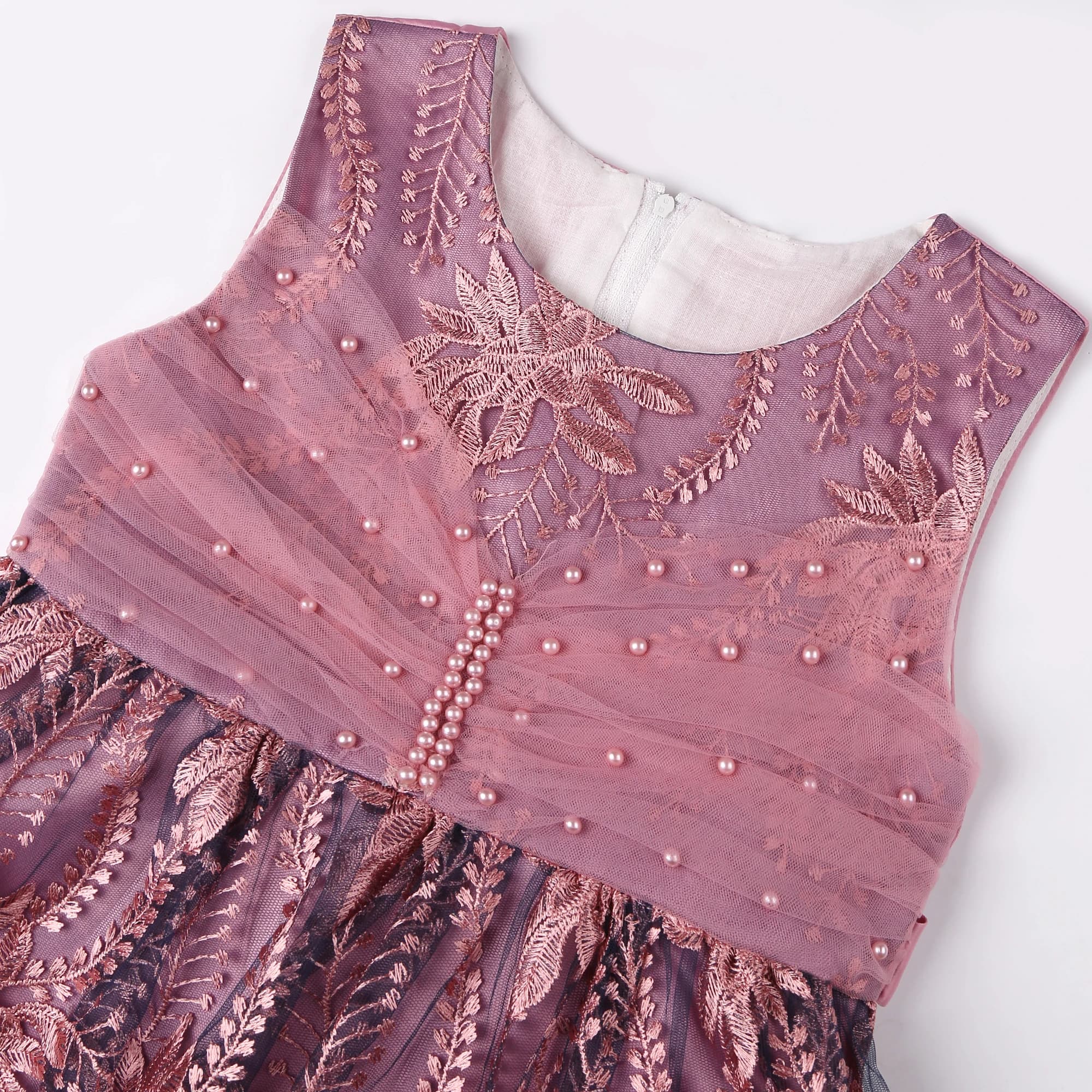 Robe Pompadour en gaze pour filles, tenue de vacances en dentelle pour enfants, tenue élégante à la 