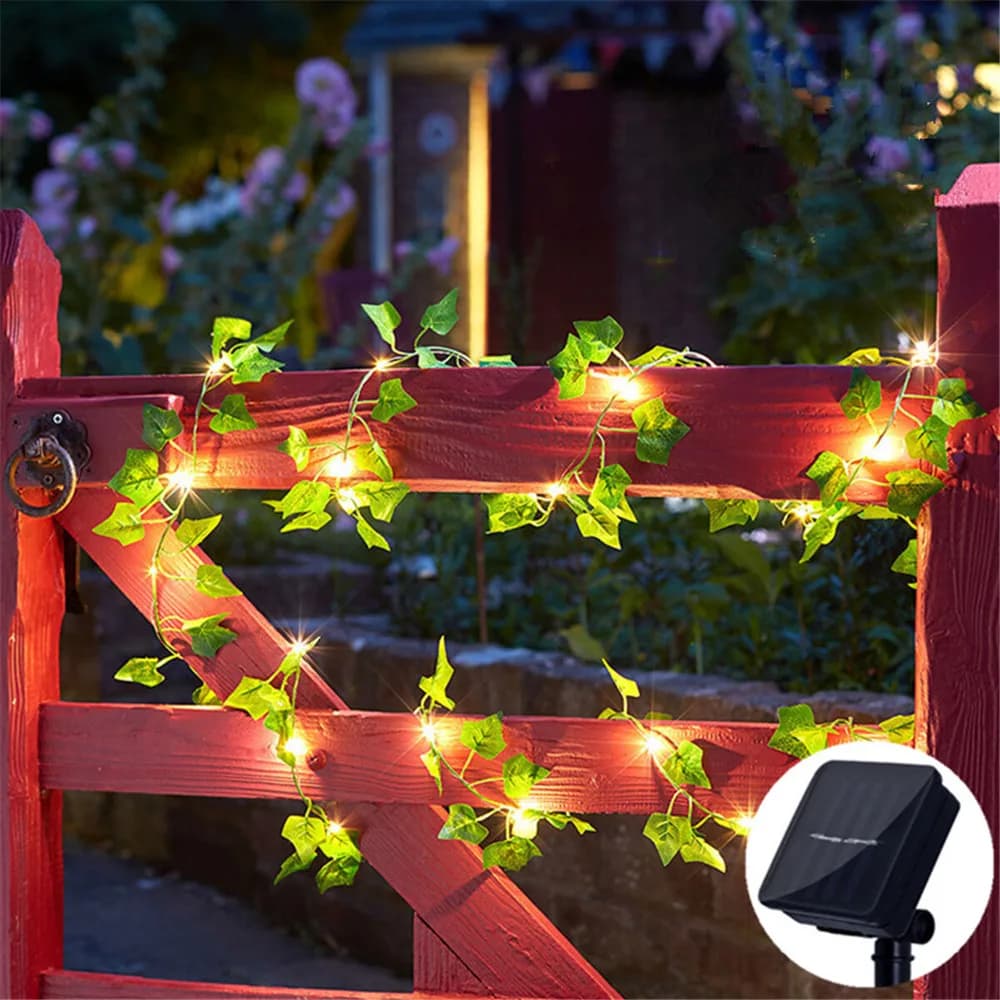Guirxiété Lumineuse Solaire à 100LED pour Décoration de Jardin, Luminaire Décoratif d'Extérieur, Eff