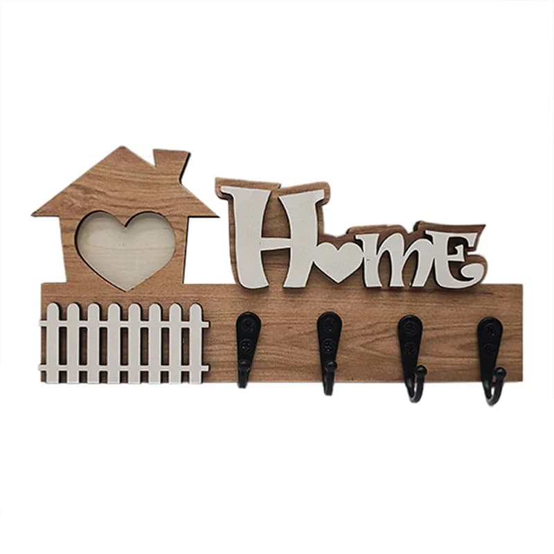 Crochets muraux en bois, patères murales pour porte, décoration d'entrée, porte-clés, artisanat en b
