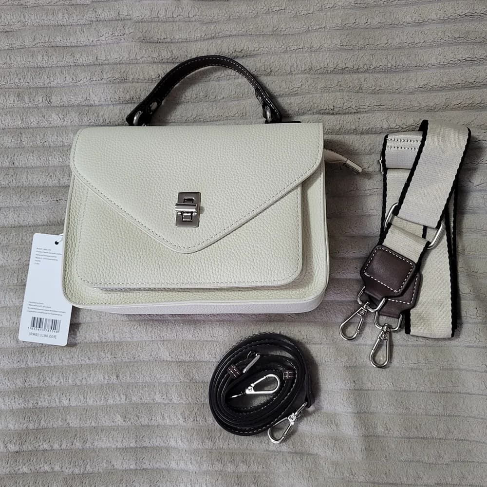 Femmes vache naturelle en cuir véritable sac à bandoulière femme grande capacité sac à bandoulière d