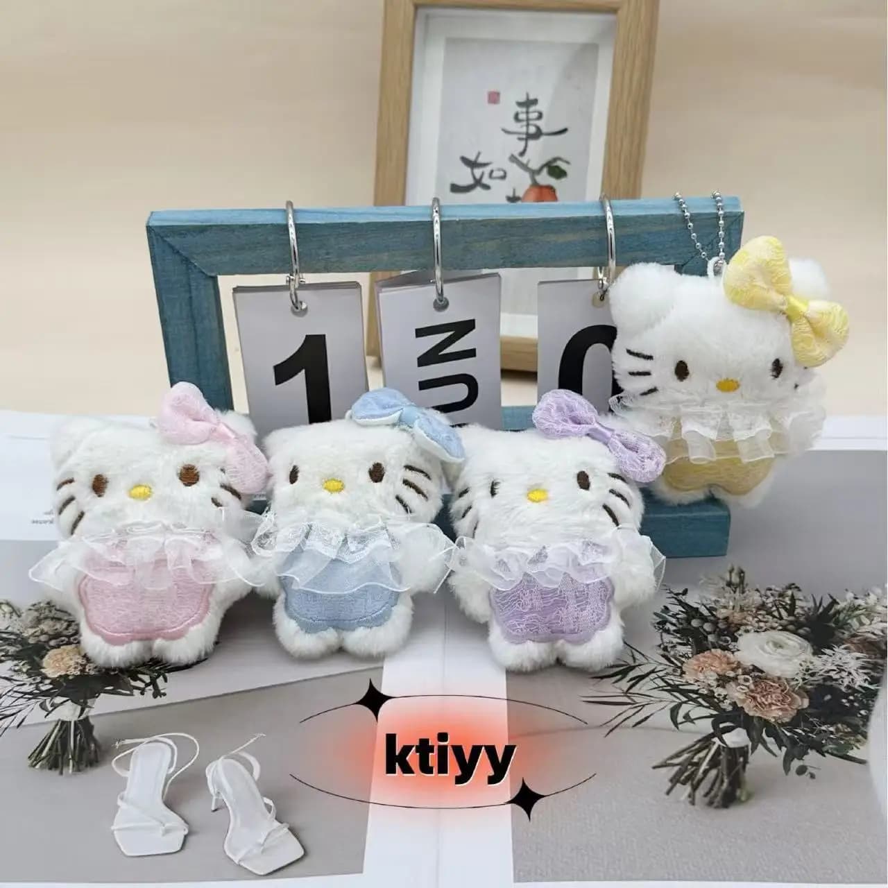 1/5 pièces Sanrio Hello Kitty jupe mignonne chat pendentif en peluche dessin animé chat étudiant sac