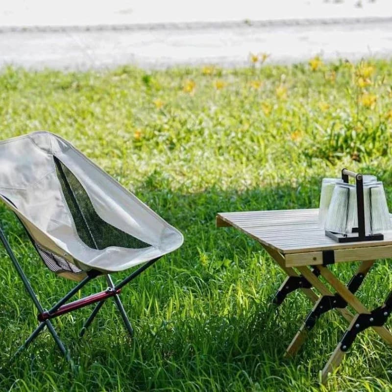 Chaise de Camping pliante Portable, cadre entièrement en aluminium, compacte avec sac de transport, 