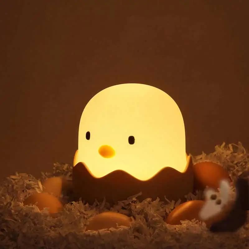 Coquille d'oeuf poulet veilleuse dessin animé lumière LED chambre enfants tactile lumière réglable R