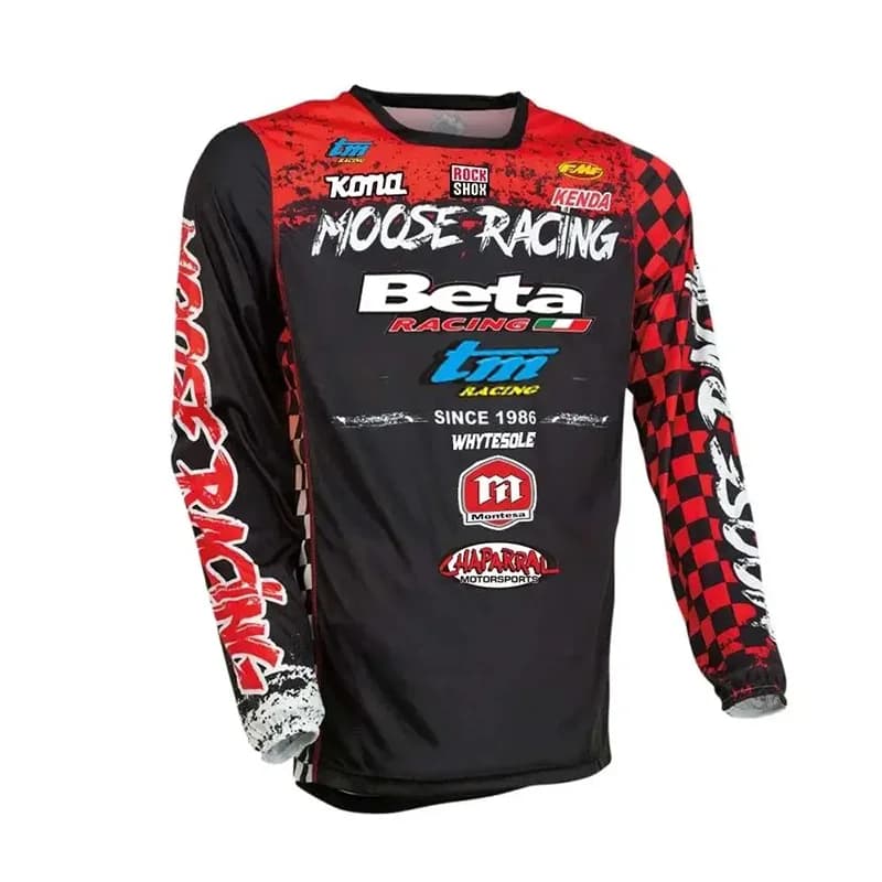 T-SHIRT à manches longues pour hommes, maillot d'équitation pour motOCROSS, vélo de montagne, sport 