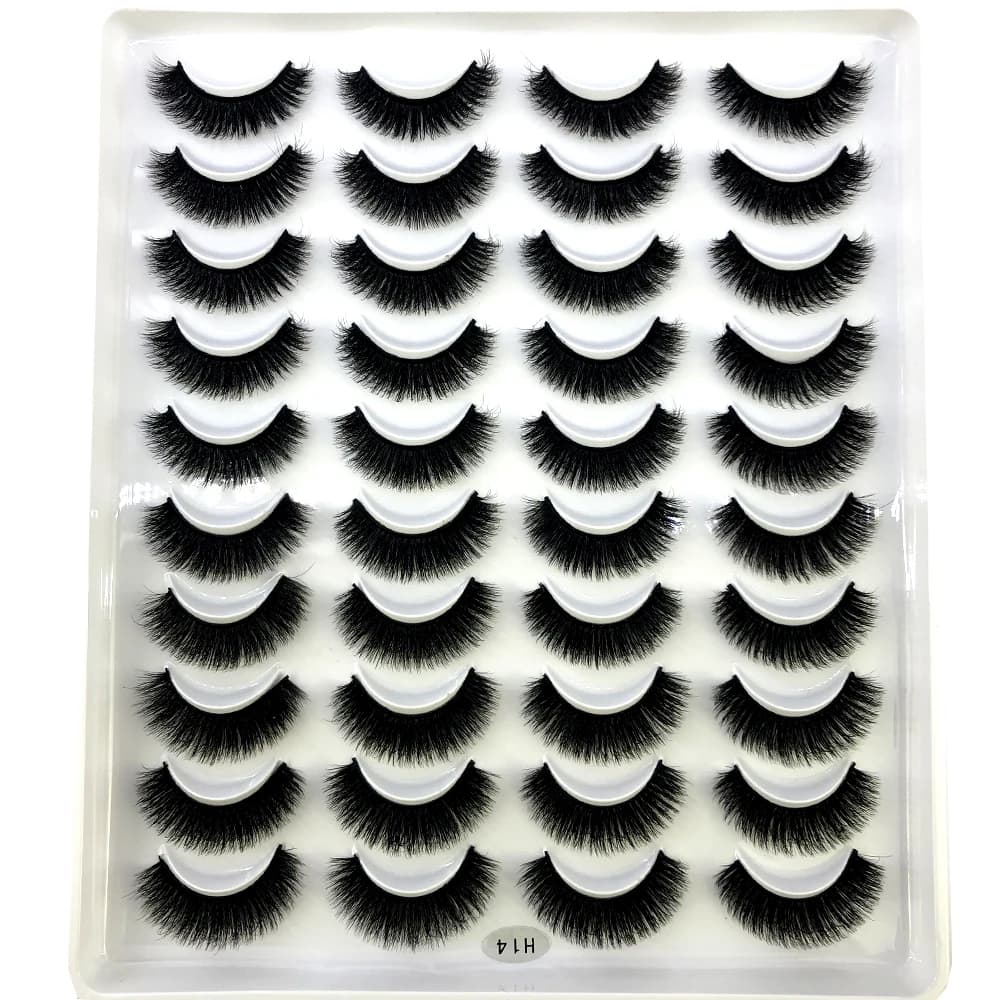 2023 nouveau 20 paires naturel long 3D vison faux cils faux cils kit de maquillage vison cils extens