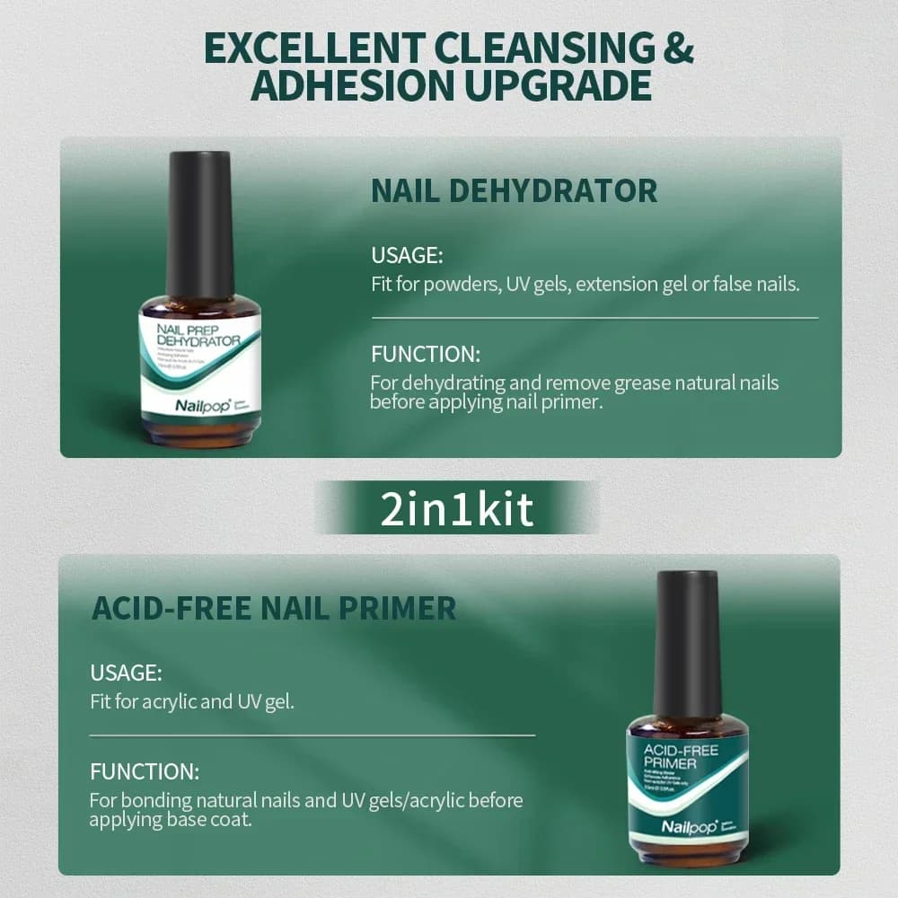Nailpop-Verhéritage à ongles en gel UV et acrylique, produit de manucure naturel, sans acide, séchag
